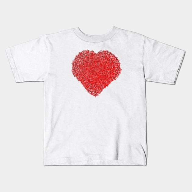 Heart-shaped Design Kids T-Shirt by Lighttera